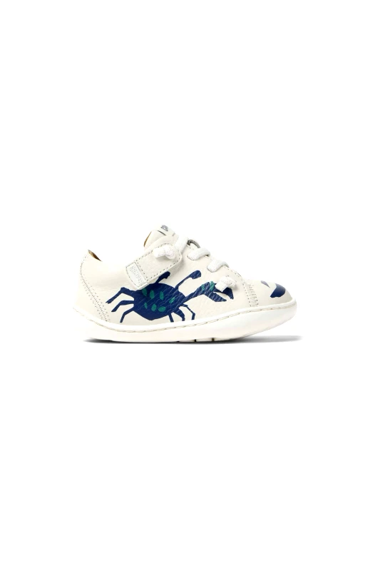 CAMPER Camper βρεφικά δερμάτινα παπούτσια "Twins" (21-26) - 373625 Λευκό