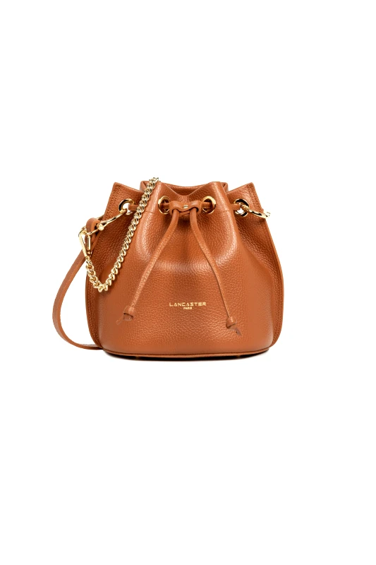 LANCASTER BAGS Lancaster γυναικεία δερμάτινη τσάντα bucket "Alba Double Small" - 470-80 Ταμπά