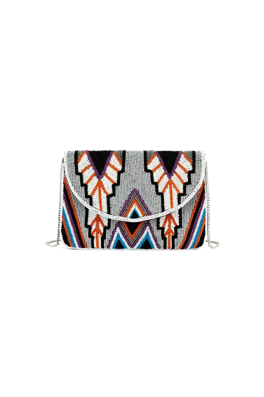 WILD PARIS Wild Paris γυναικείο clutch με κέντημα "Aldric" - ALDRIC/SS26 Ασημί