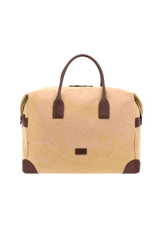 BOGGI MILANO Boggi Milano ανδρικό σακ βουαγιάζ με λογότυπο "Duffle" - BO26P082101 Μπεζ