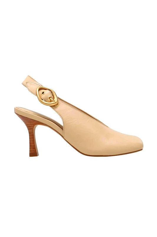 CARRANO Carrano γυναικείες δερμάτινες γόβες slingback - 761007-FACL01 Μπεζ