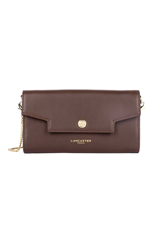 LANCASTER BAGS Lancaster γυναικεία δερμάτινη τσάντα clutch "Mademoiselle Grace Small" - 172-33 Καφέ