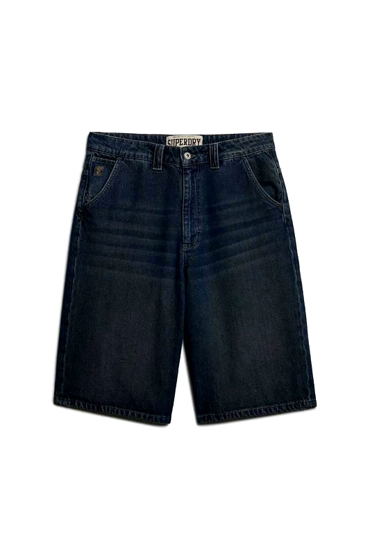 SUPERDRY & CO Superdry ανδρική denim βερμούδα πεντάτσεπη Baggy Fit "Oversized Washed" - M7110495A Denim Blue Σκούρο