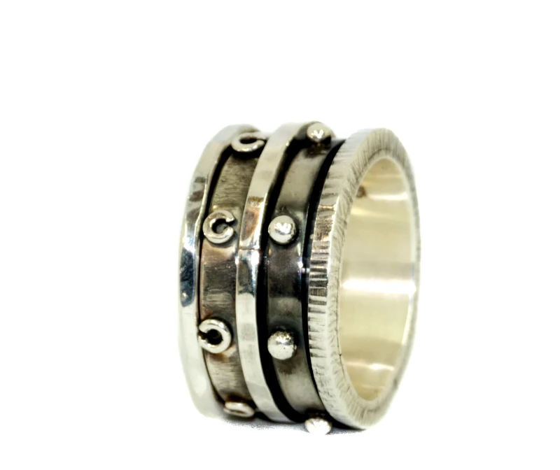 SILVERstro Ασημένιο ανδρικό δαχτυλίδι spinner