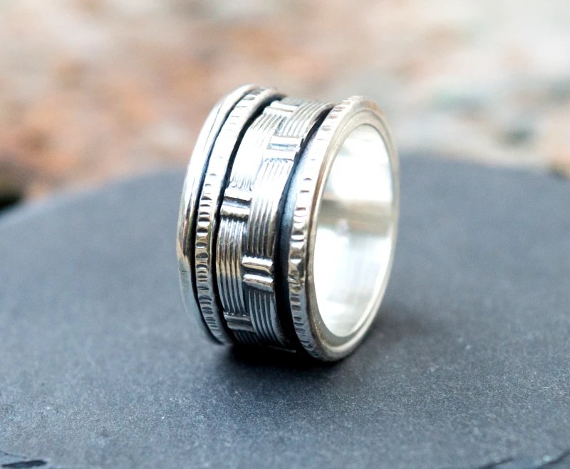SILVERstro Ασημένιο Ανδρικό Spinner Δαχτυλίδι
