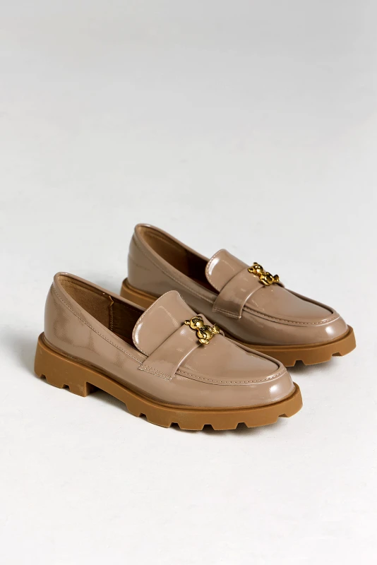 Bettina Shoes Teddy bear loafer λουστρίν