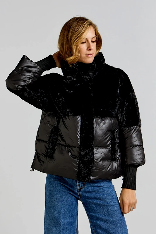 Bettina Jackets Μπουφάν κοντό με γούνα