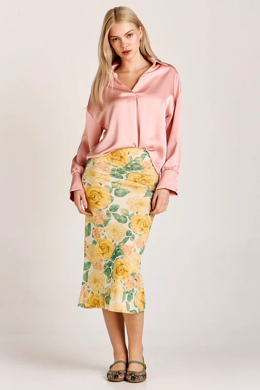 Lumina Φούστα mesh με floral print