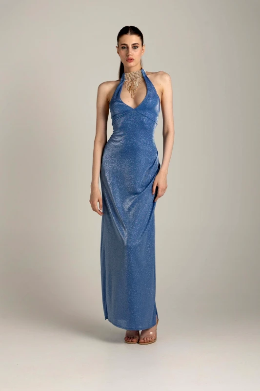 Dramee Φόρεμα lurex με κρύσταλλα