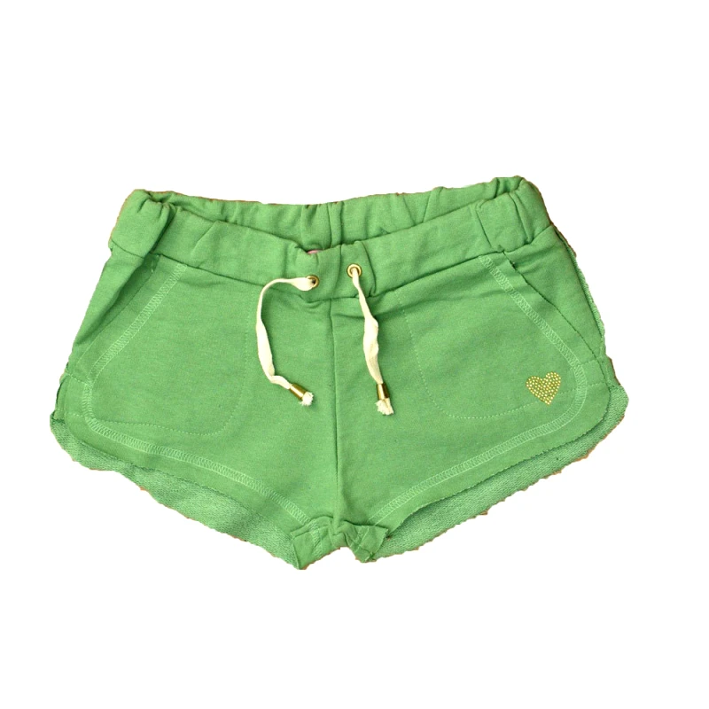 Summer Γυναικείο σορτσάκι με σχέδιο καρδιά φούτερ Πράσινο 8614