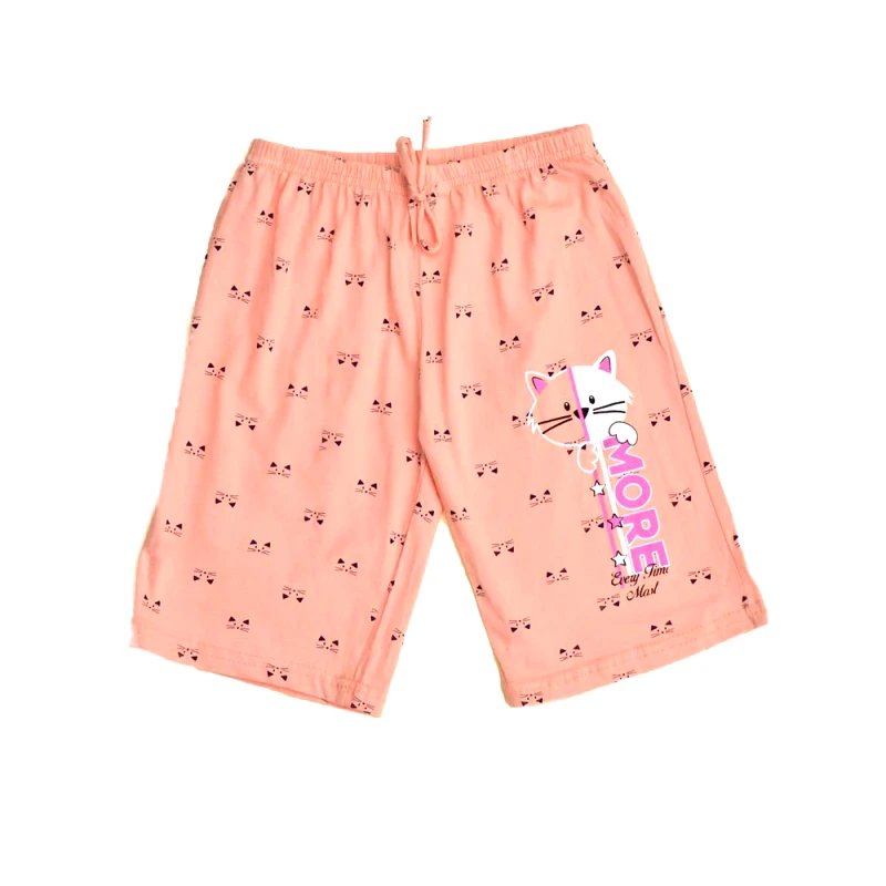 Potre OR Παιδική βερμούδα με σχέδιο γατούλα Σομόν 17004