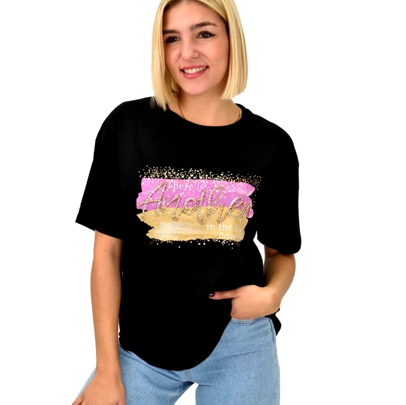 Potre OR Γυναικείο T-shirt με σχέδιο Μαύρο 22271