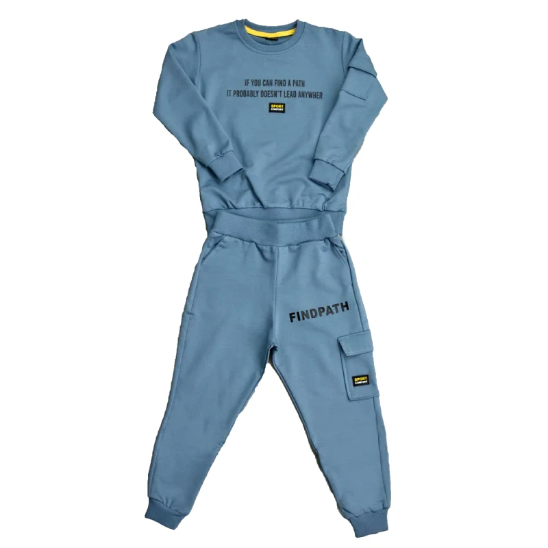 Potre OR Παιδικό σετ με τύπωμα findpath Γαλάζιο 17107