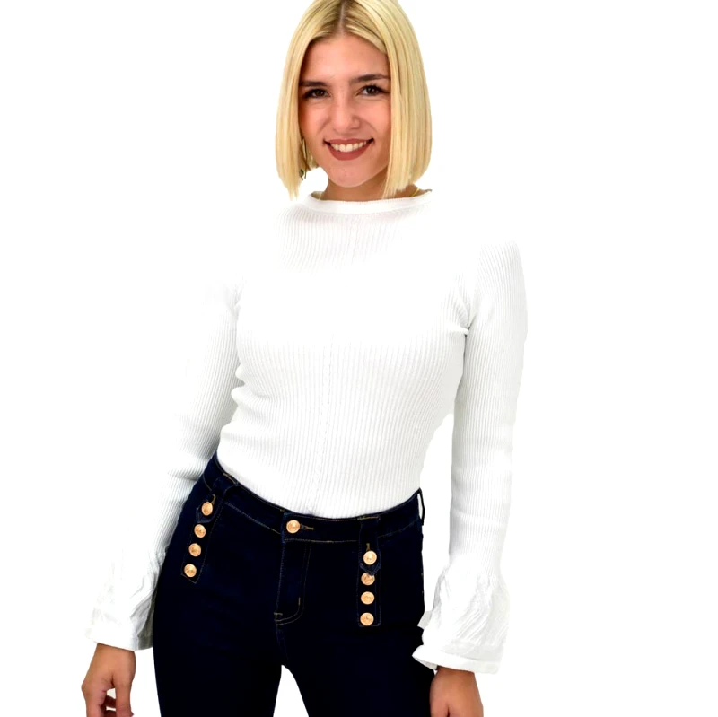 Potre OR Γυναικείο τοπ με σχέδιο Λευκό 21840