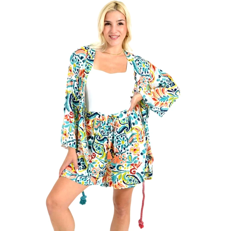 Potre OR Ethnic Σετ Κιμονό & Σορτς με Κρόσσια Βεραμάν 26621