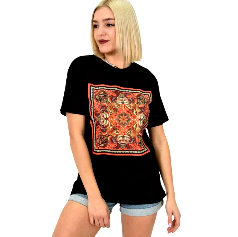 Potre OR Γυναικείο T-shirt με σχέδιο Μαύρο 23158