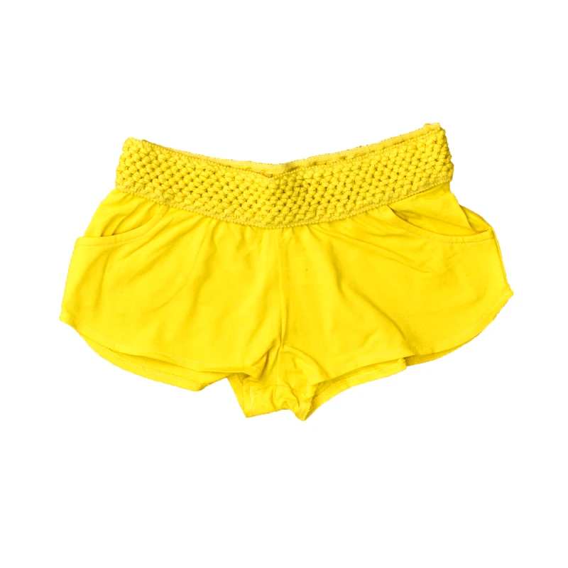 Summer Γυναικείο σορτσάκι με πλεκτό λάστιχο Κίτρινο 8601
