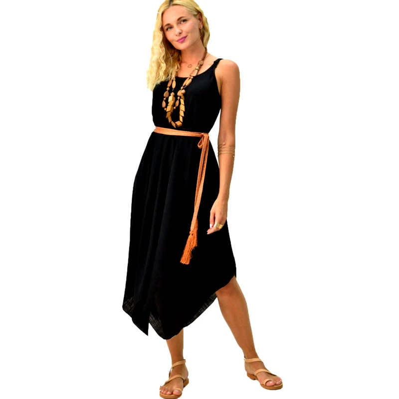 Potre OR Γυναικείο φόρεμα με μύτες Μαύρο 4349