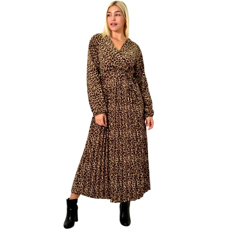 Potre OR Μίντι φόρεμα με μοτίβο animal print πλισέ Animal Print 25978