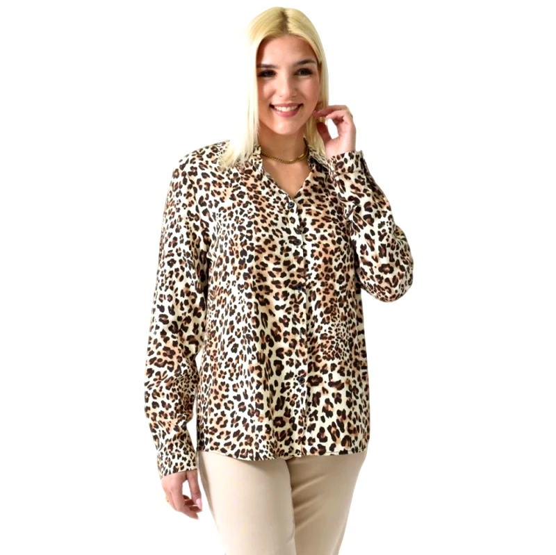 Potre OR Πουκάμισο ασύμμετρο με animal print Animal Print 26214
