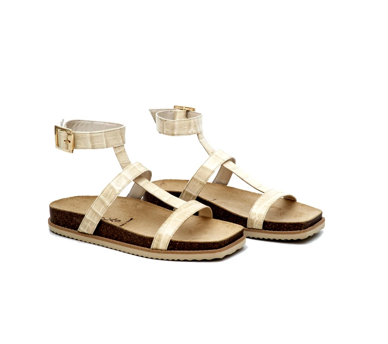 Δερμάτινα Πέδιλα Flat Art 2SS06