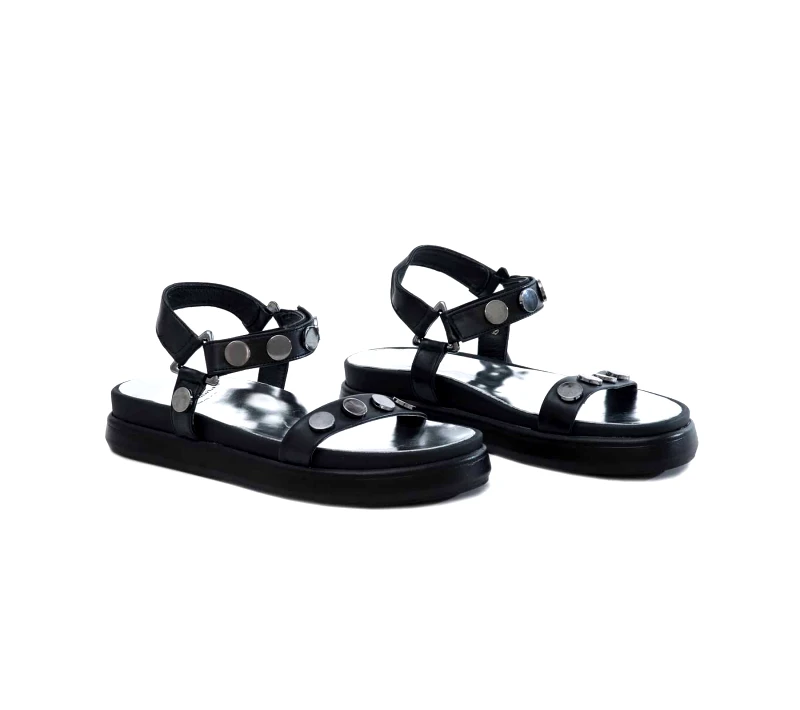 Δερμάτινα Flatforms Art 1SS27 Black