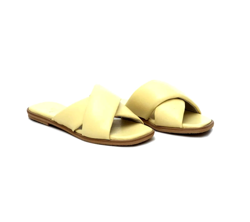 Δερμάτινα Flat Art 1SS05 Yellow
