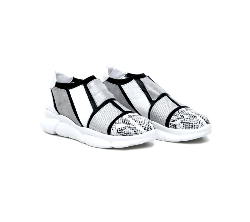 Δερμάτινα Δετά Art 1SS112 White + Black