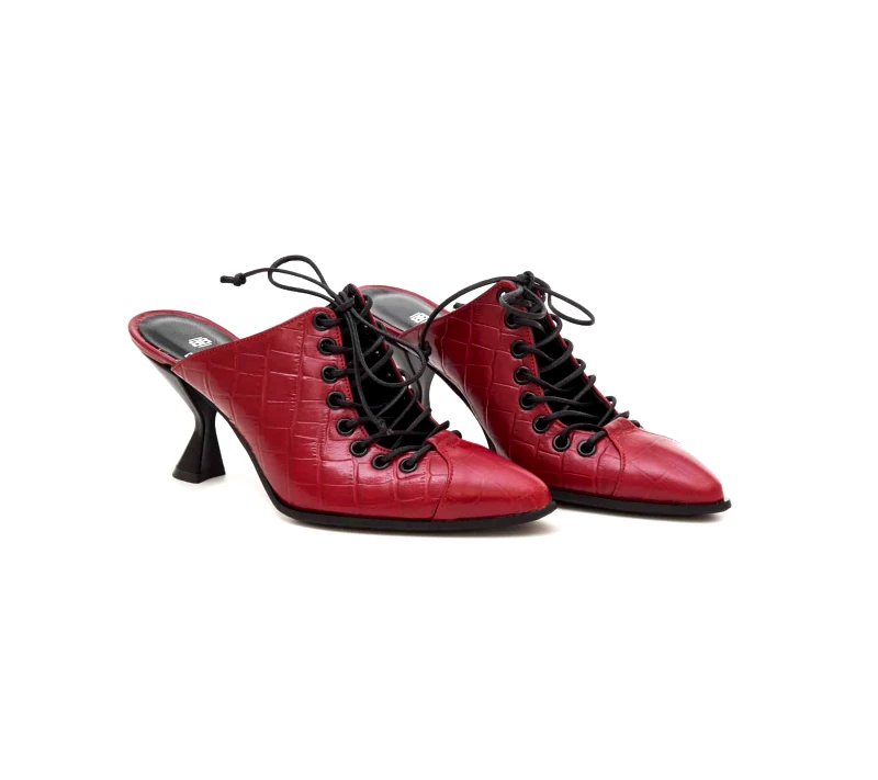 Δερμάτινα Mules Art 20SS61 Red