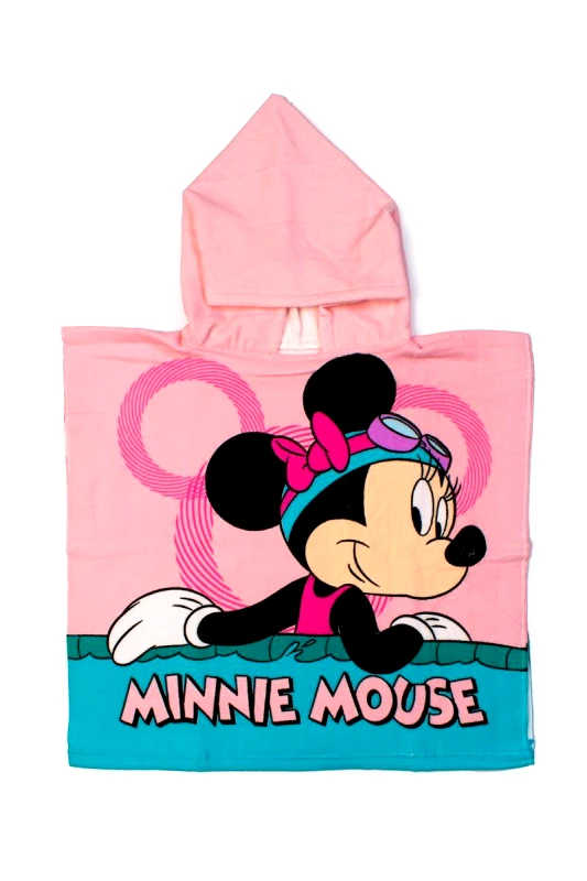 Disney Home Πόντσο Θαλάσσης Quick Dry Disney Home Minnie & Daisy 90 50X100 Coral 100% Microfiber