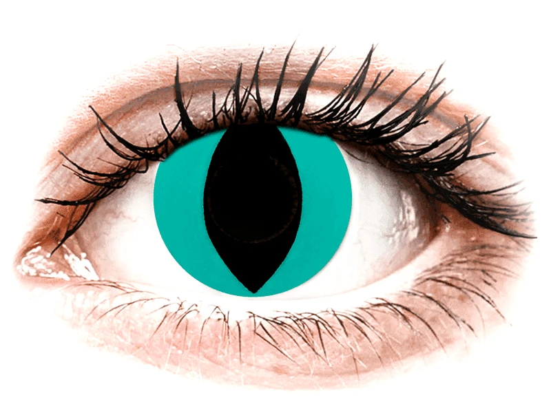 Gelflex CRAZY LENS - Cat Eye Aqua - Ημερήσιοι φακοί Μη διοπτρικοί (2 φακοί)