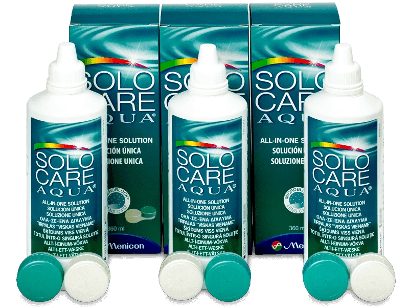 Menicon Υγρό SoloCare Aqua 3 x 360 ml