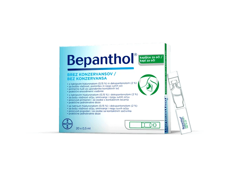 Bayer Bepanthol οφθαλμικές σταγόνες 20x 0,5 ml