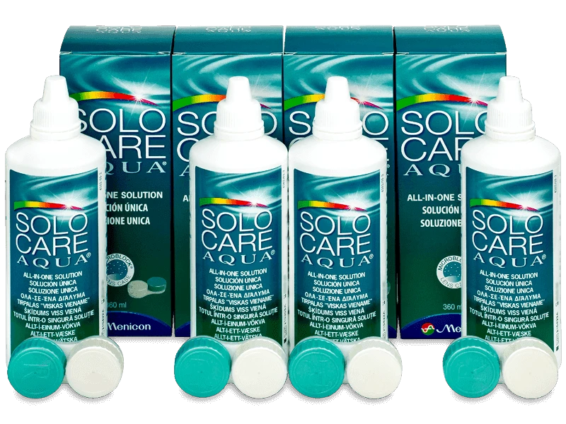 Menicon Υγρό SoloCare Aqua 4 x 360 ml