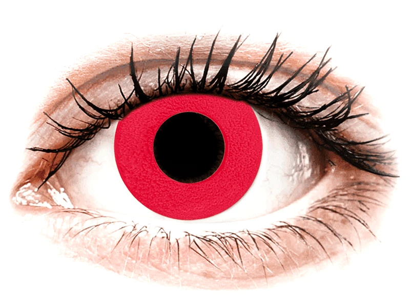 Gelflex CRAZY LENS - Solid Red - Ημερήσιοι φακοί Μη διοπτρικοί (2 φακοί)