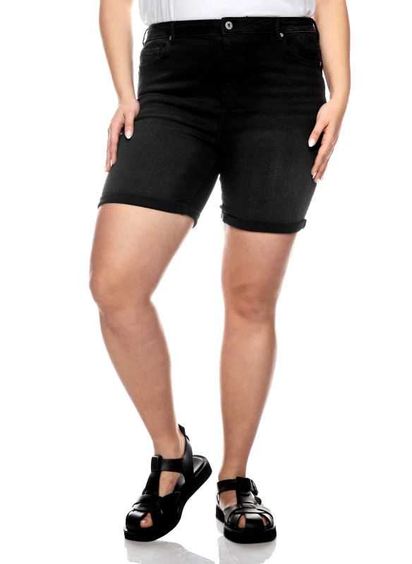 Maniags Denim Shorts Μαύρο