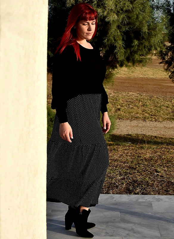 Maniags Ελαστική Φούστα Πουά Maxi