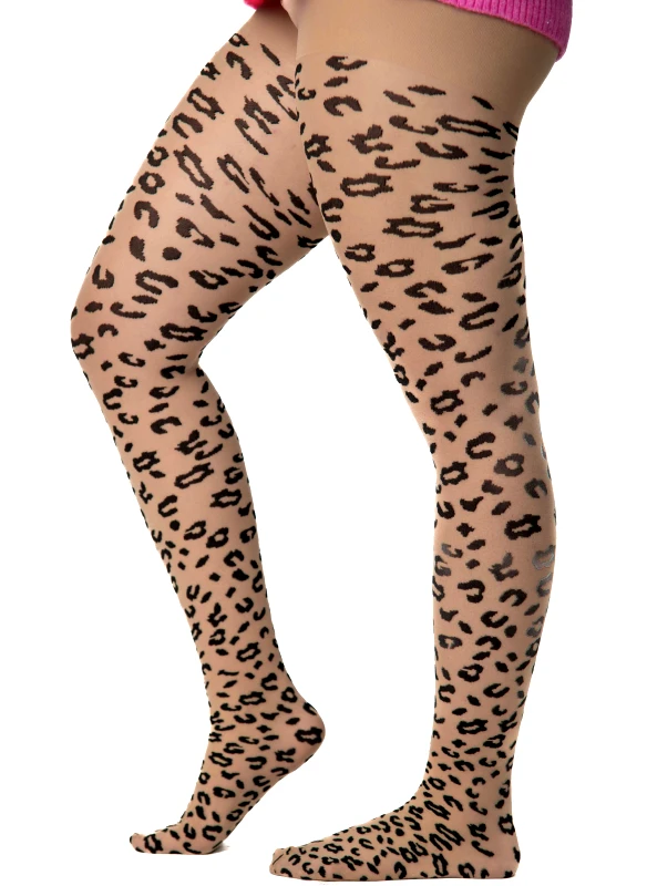Maniags Καλσόν 30 Denier Nude Leopard Print