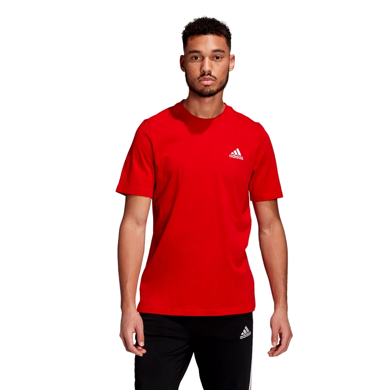 ADIDAS PERFORMANCE ESSENTIALS EMBROIDERED SMALL LOGO T-SHIRT ΚΟΚΚΙΝΟ