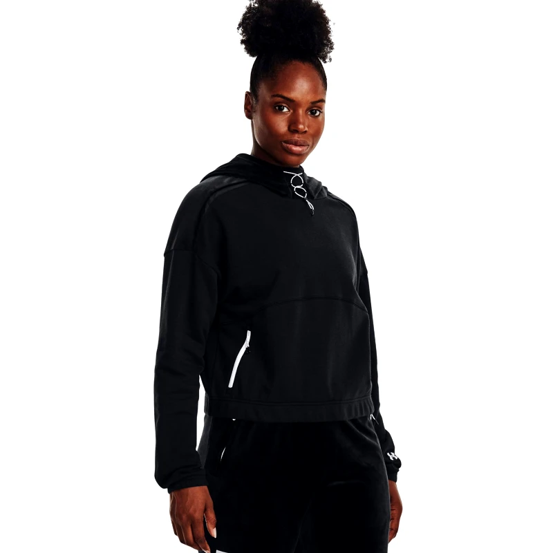 UNDER ARMOUR UA JOURNEY FLEECE HOODIE ΜΑΥΡΟ