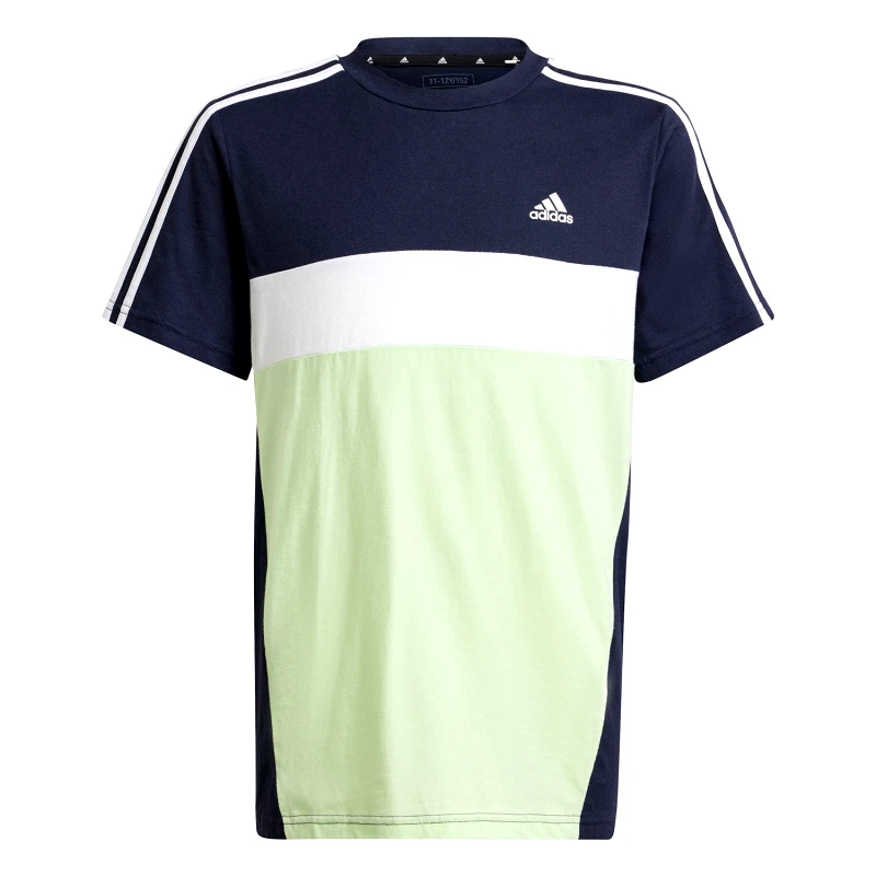ADIDAS PERFORMANCE ADIDAS KIDS TIBERIO 3-STRIPES COLORBLOCK COTTON T-SHIRT ΜΠΛΕ