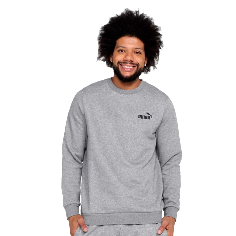 PUMA PUMA ESSENTIALS SMALL LOGO CREWNECK SWEATSHIRT ΓΚΡΙ