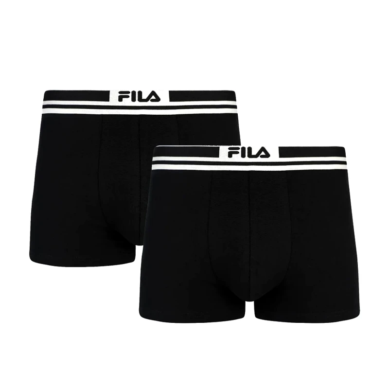FILA FILA ELASTIC BAND BOXER 2PACK ΜΑΥΡΟ
