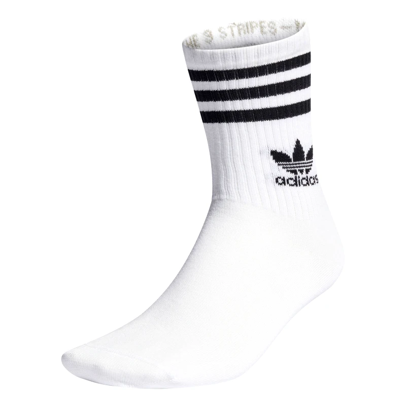 ADIDAS ORIGINAL ADIDAS ORIGINALS MID-CUT CREW SOCKS 3 PAIRS ΑΣΠΡΟ