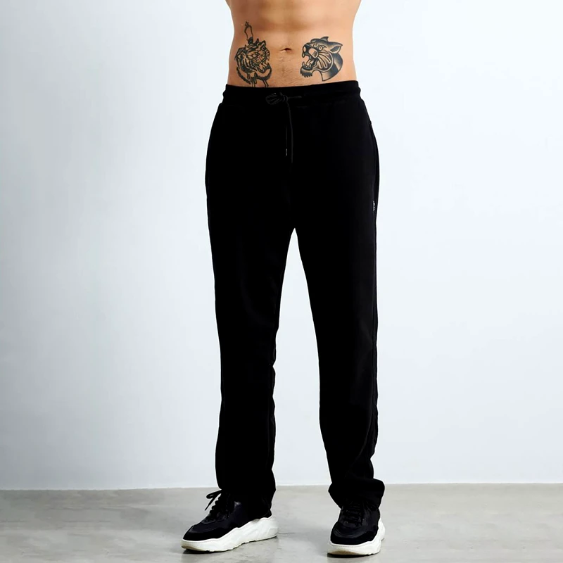 BODY TALK BDTK PANTS ON SLIM STRAIGHT LEG PANTS ΜΑΥΡΟ