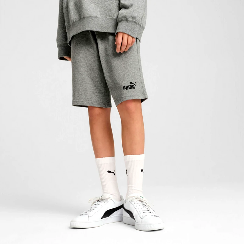 PUMA PUMA KIDS ESSENTIALS NO. 1 LOGO JERSEY SHORTS ΓΚΡΙ