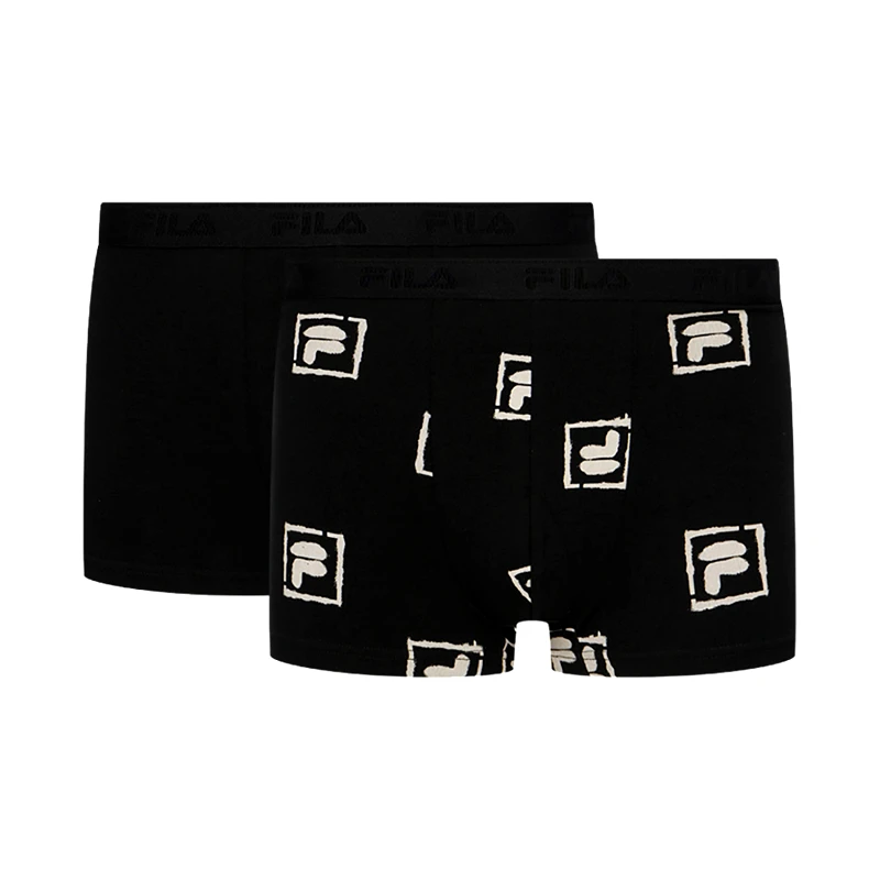 FILA FILA BOXER ELASTIC BAND 2PACK ΜΑΥΡΟ