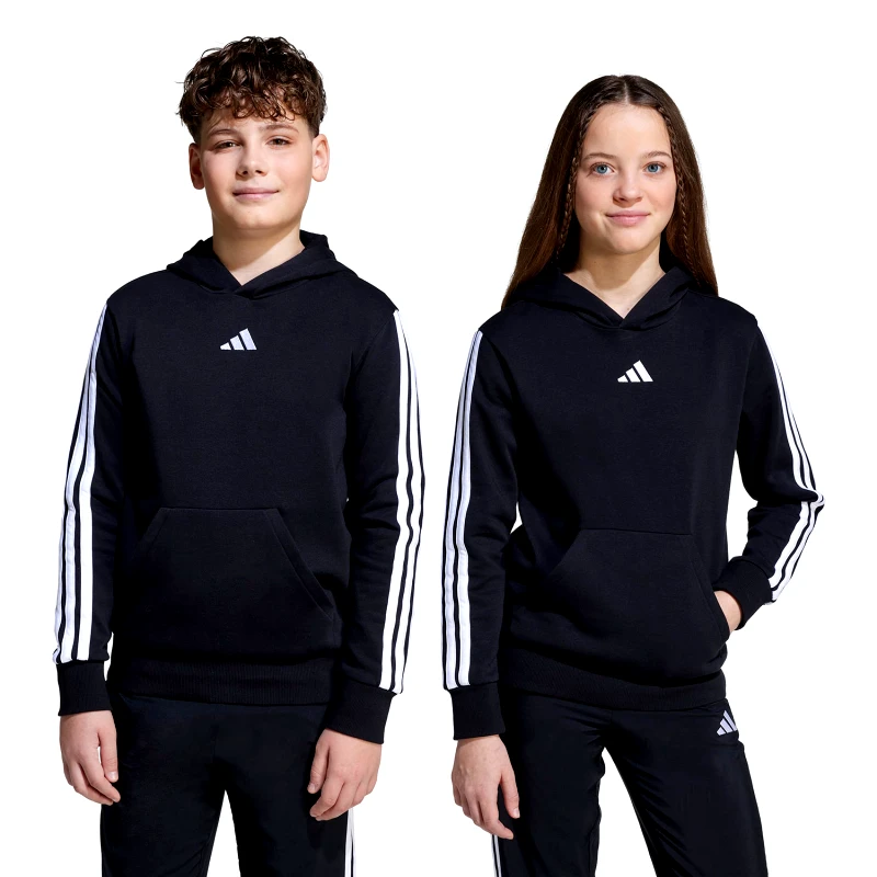 ADIDAS PERFORMANCE ADIDAS KIDS ESSENTIALS 3-STRIPES HOODIE ΜΑΥΡΟ