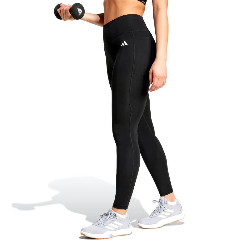 ADIDAS PERFORMANCE ADIDAS OPTIME ESSENTIALS STASH POCKET FULL-LENGTH LEGGINGS ΜΑΥΡΟ