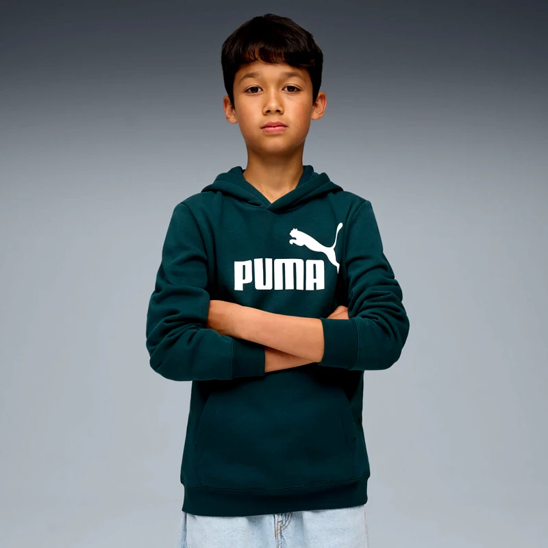 PUMA PUMA KIDS ESSENTIALS NO. 1 LOGO HOODIE ΠΡΑΣΙΝΟ